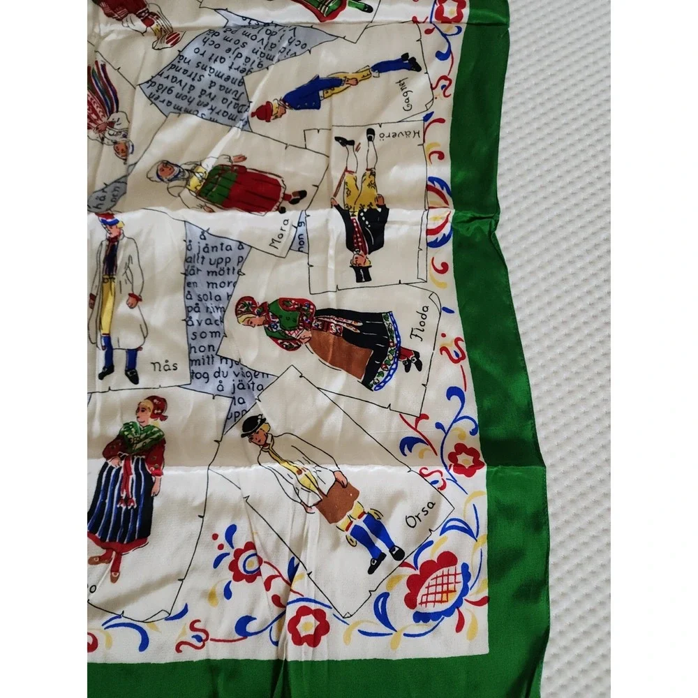 Vintage Dutch National Outfits‎ Scarf People Netherlands Holland ??? Story Scarf - Picture 5 of 12